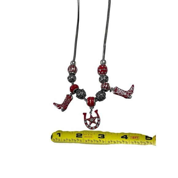Grace Adele Necklace Cowgirl Scarlett Charm Western Design 10” L + 2” Extender - Picture 4 of 12